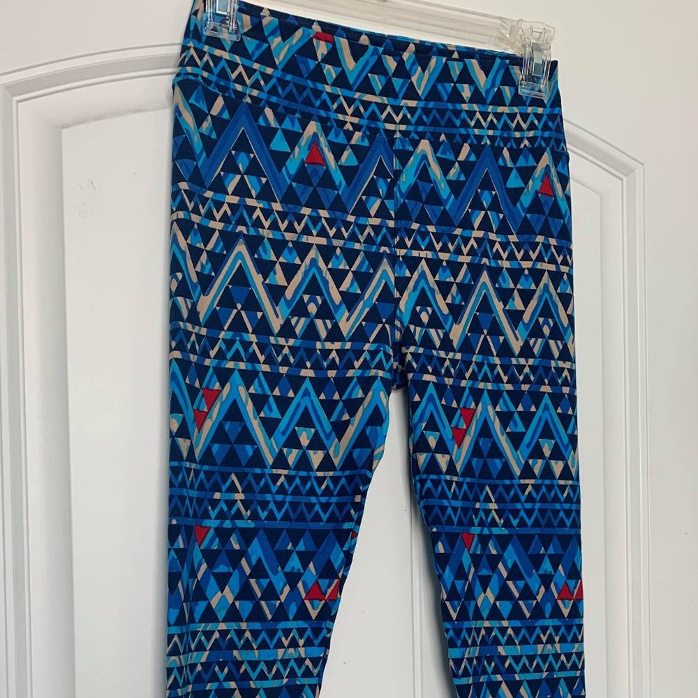 Lularoe Leggins Blue Chevron